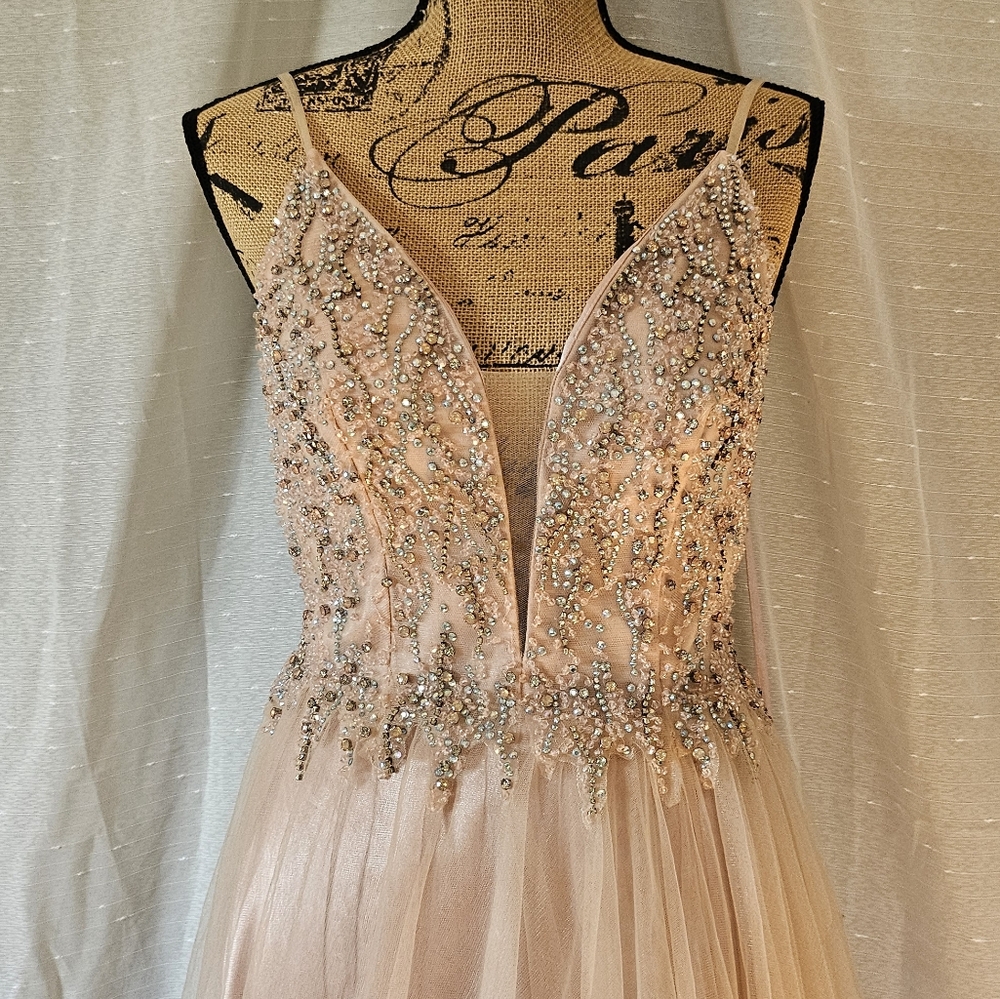 AG Studio Elegant Spaghetti Embellished Dress Dress Size Small - Picture 7 of 15